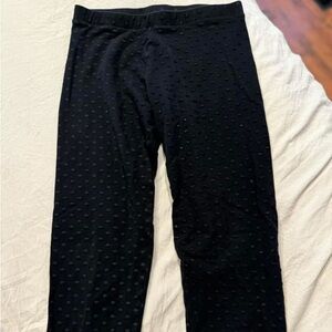 Black polka dot leggings size small